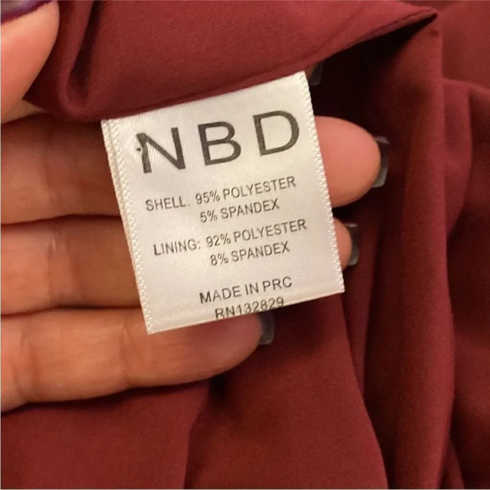 NWT NBD Elegant Backless Red Dress, XS
